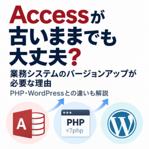 Accessが古いままでも大丈夫？業務システムのバージョンアップが必要な理由｜PHP・WordPressとの違いも解説