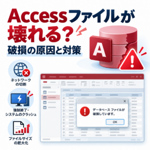 Accessファイルが壊れる原因は？データベース破損を防ぐための対策を解説